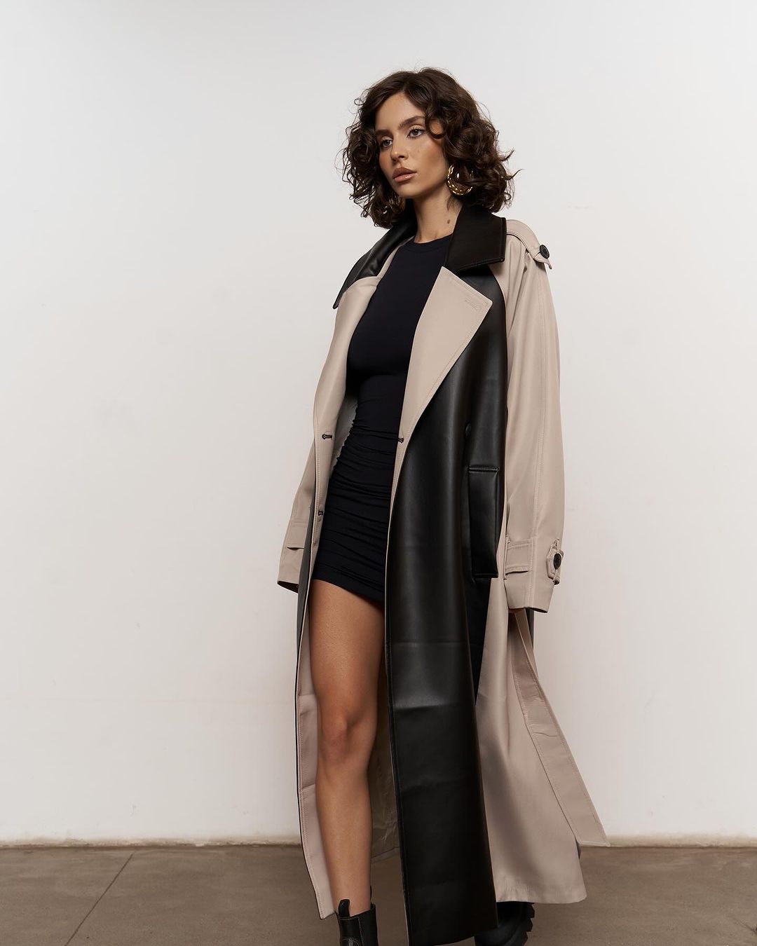 ترنچ کت مشکی-کرم بریستون Mai Collection ترنچ کت مشکی-کرم بریستون Mai Collection