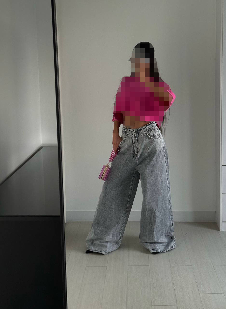 DENIM WIDE LEG BAGGY JEAN DENIM WIDE LEG BAGGY JEAN