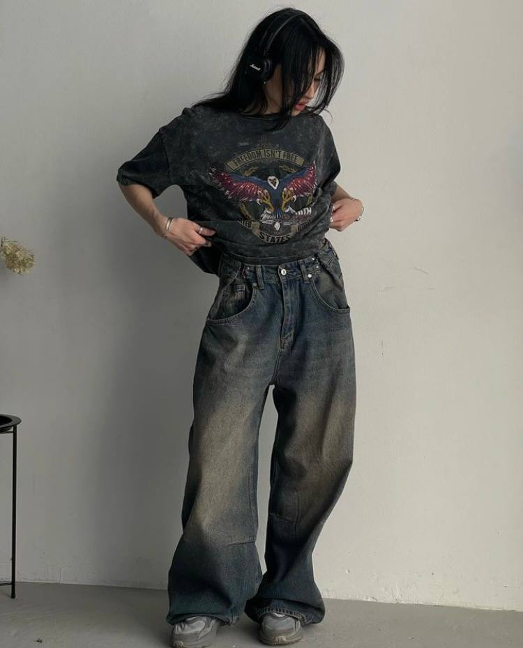 Blauwe Baggy Jeans Blauwe Baggy Jeans