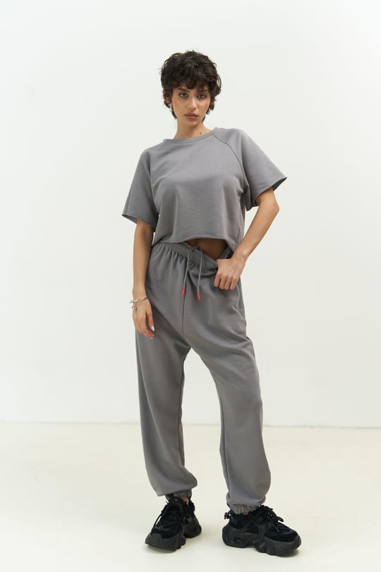 ست لباس ورزشی طوسی Vero ست لباس ورزشی طوسی Vero