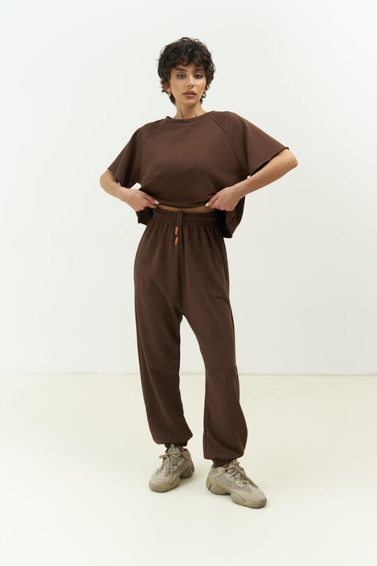 ست لباس ورزشی قهوه ای Vero ست لباس ورزشی قهوه ای Vero