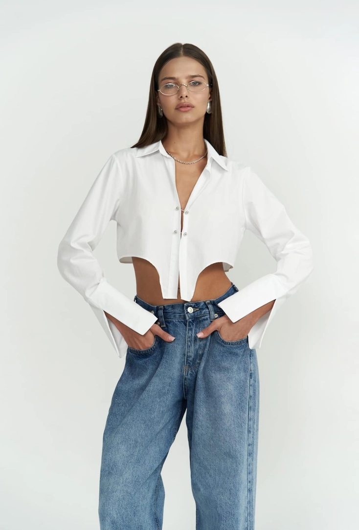 پیراهن سفید برندون Mai Collection پیراهن سفید برندون Mai Collection