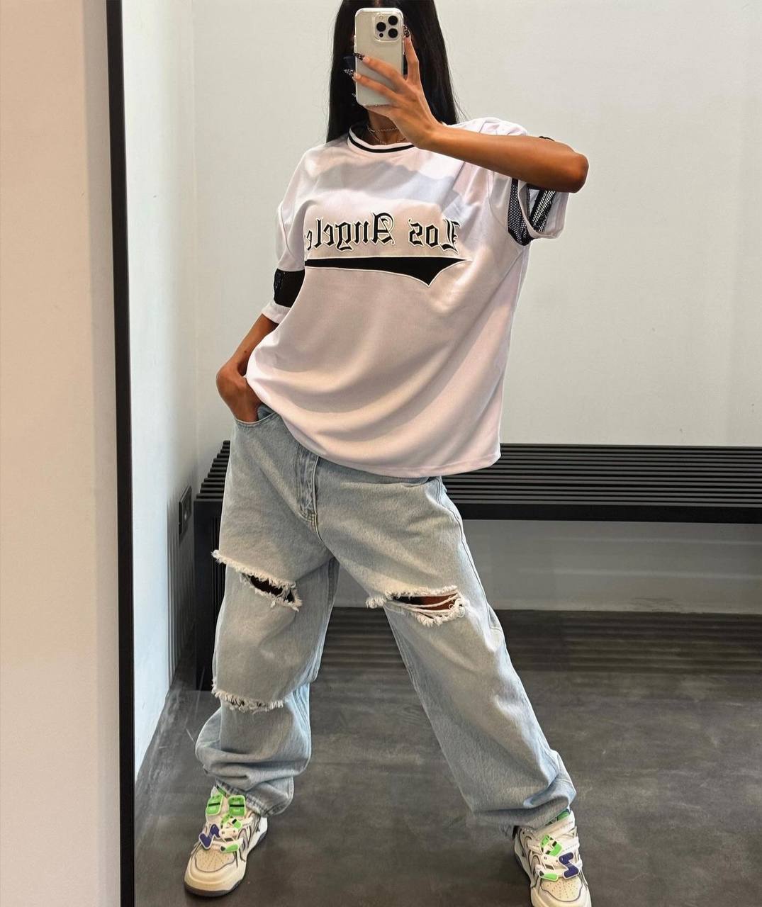 White needle t-shirt White needle t-shirt