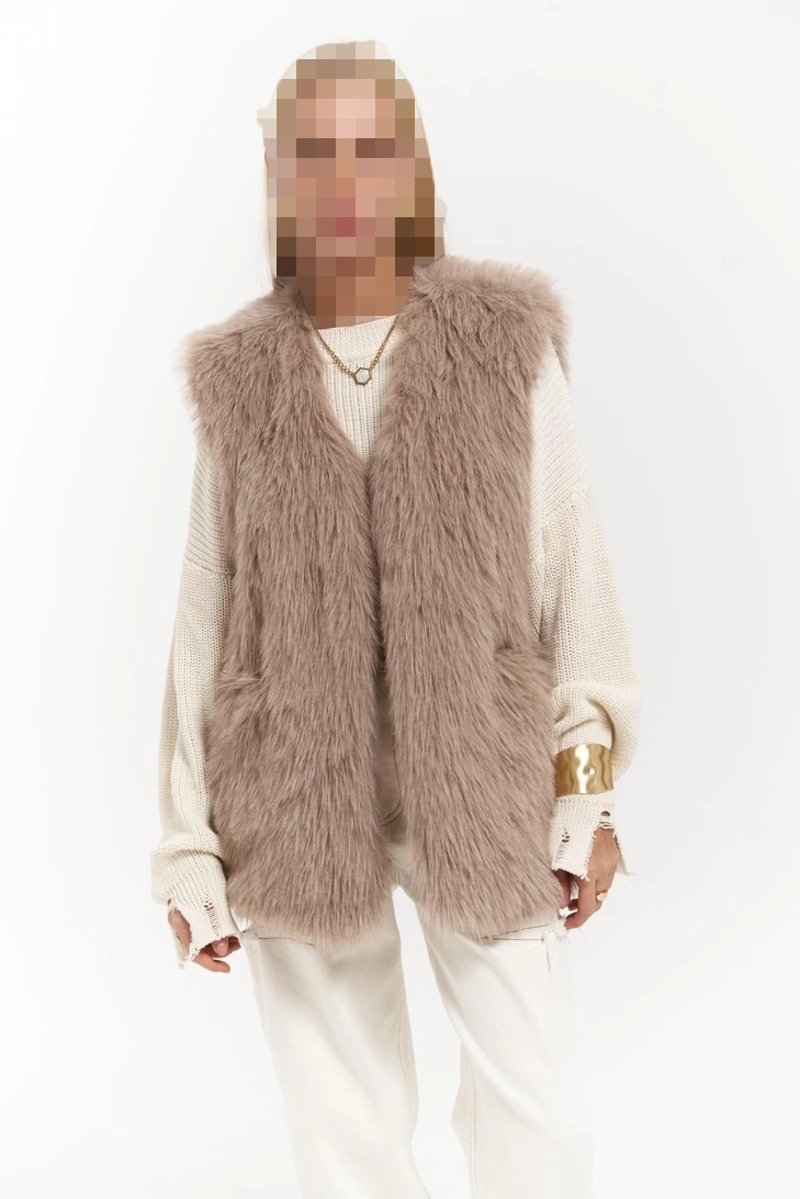 وست خز قهوه ای Mai Collection وست خز قهوه ای Mai Collection