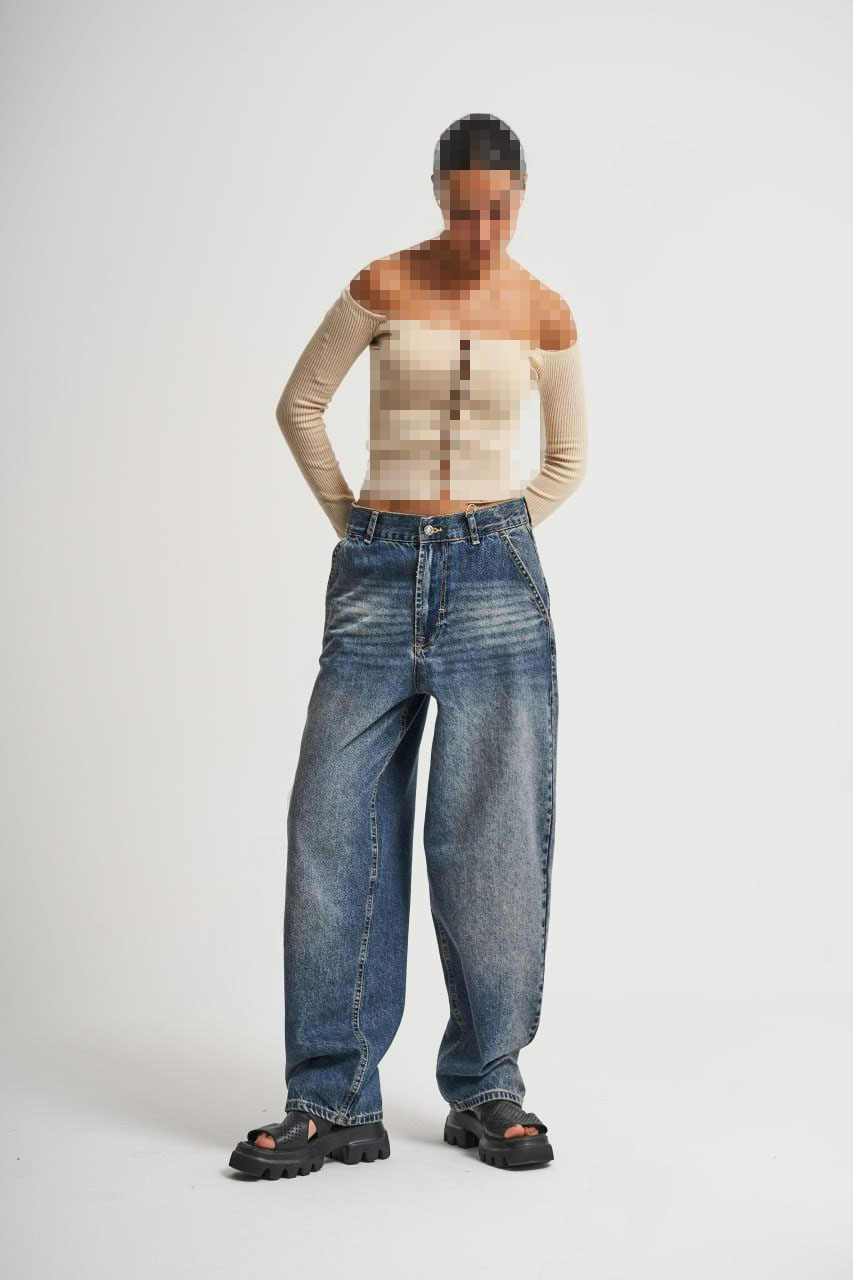 شلوار جین SKATER آبی روشن سنگشور شلوار جین SKATER آبی روشن سنگشور