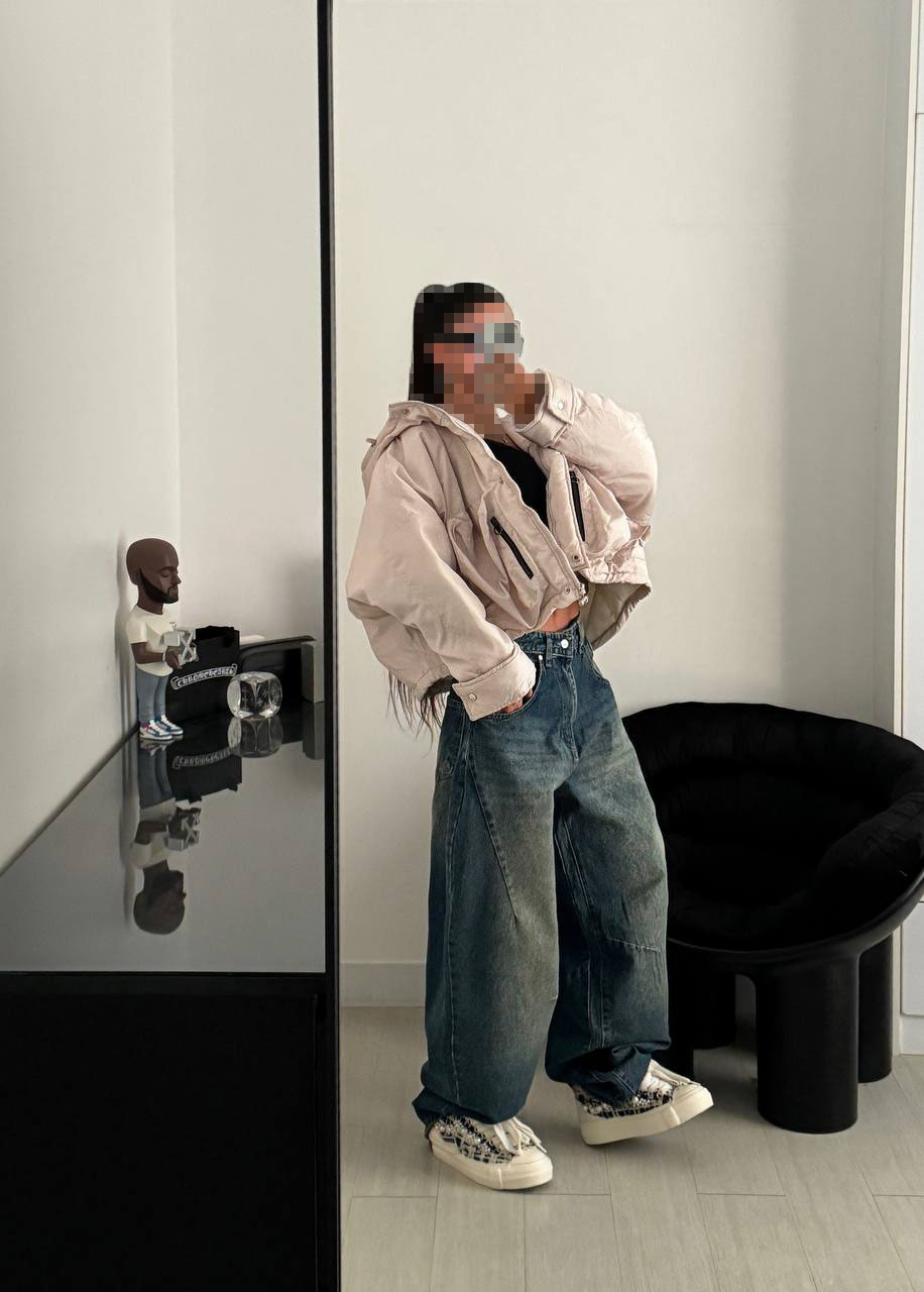 شلوار بالون جین سورمه ای شنگشور شلوار بالون جین سورمه ای شنگشور