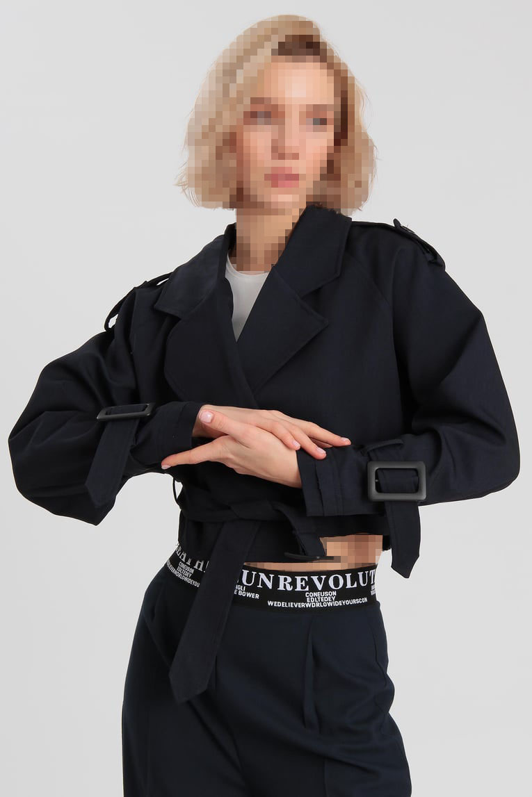 47fd44bb-2bab-4e26-89bf-6426af75edd7-16c6d7 ترنچ کت کوتاه راگلان سورمه ای PERRY