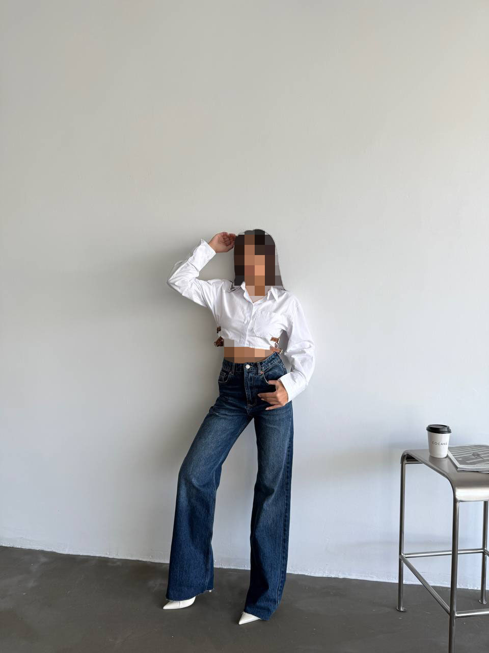 شلوار نیم بگ آبی تیره شلوار نیم بگ آبی تیره