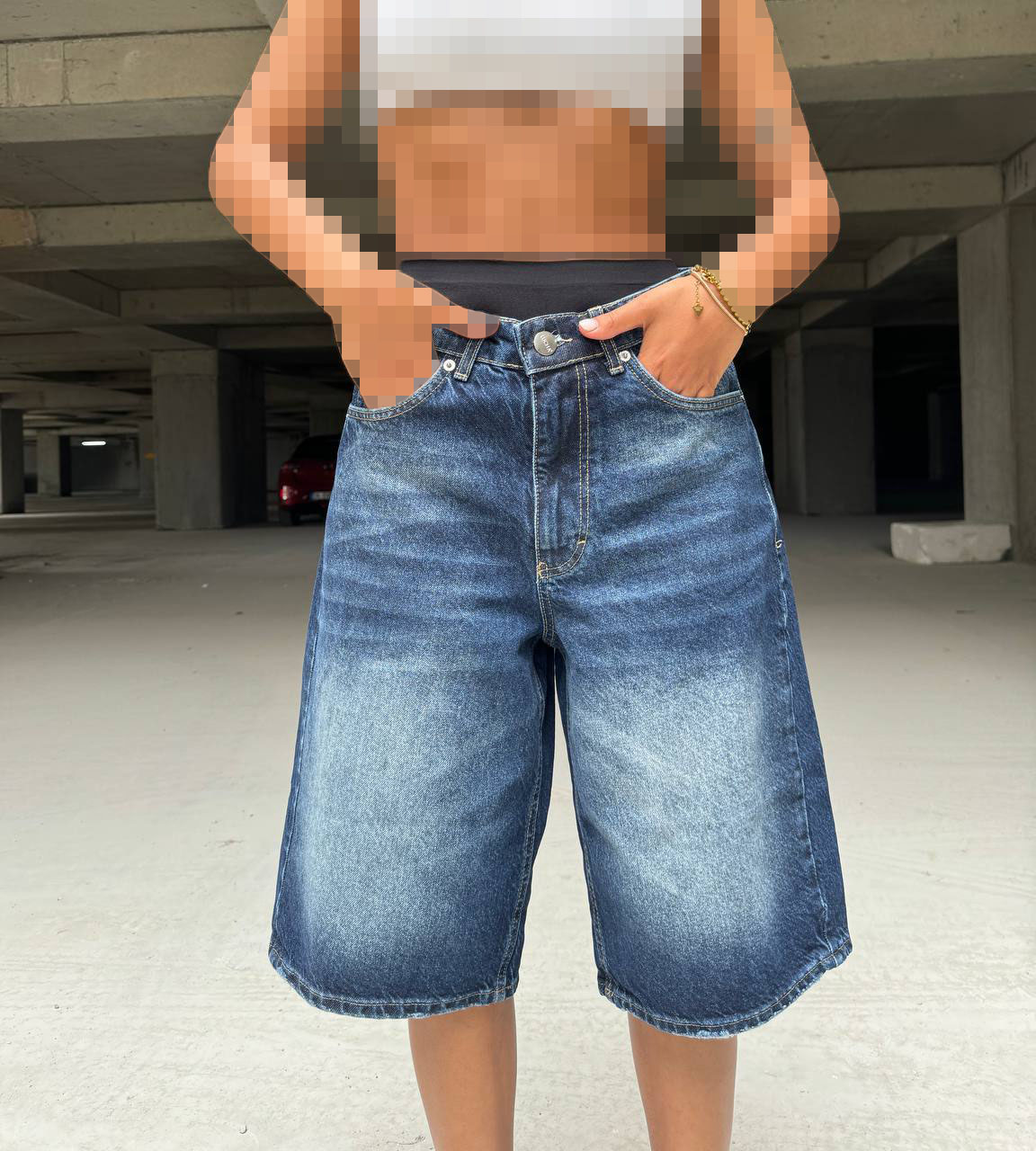 شلوارک جین آبی شلوارک جین آبی