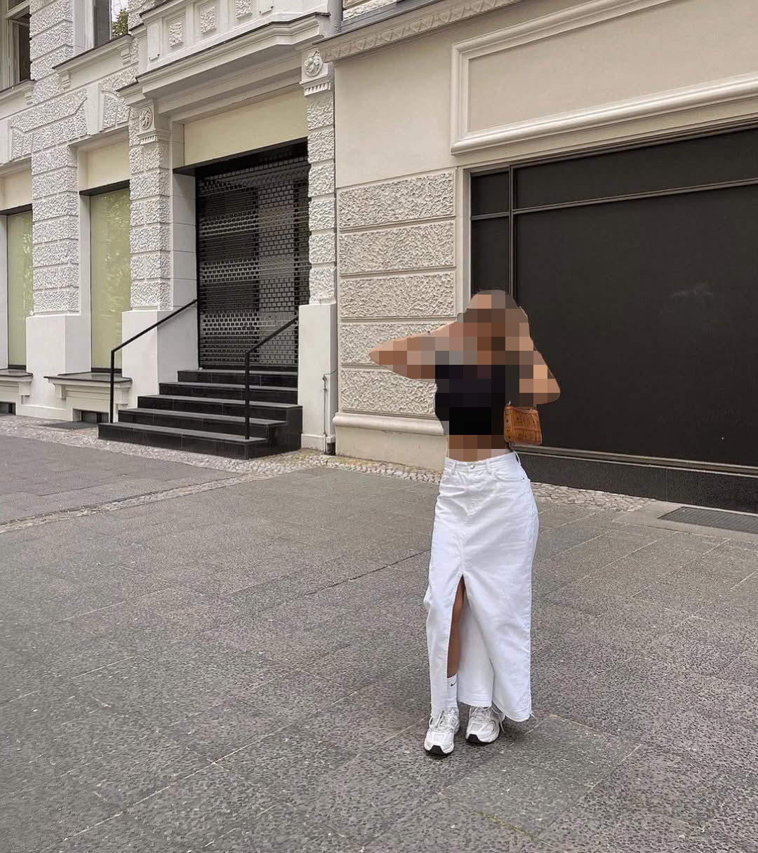 دامن جین سفید دامن جین سفید