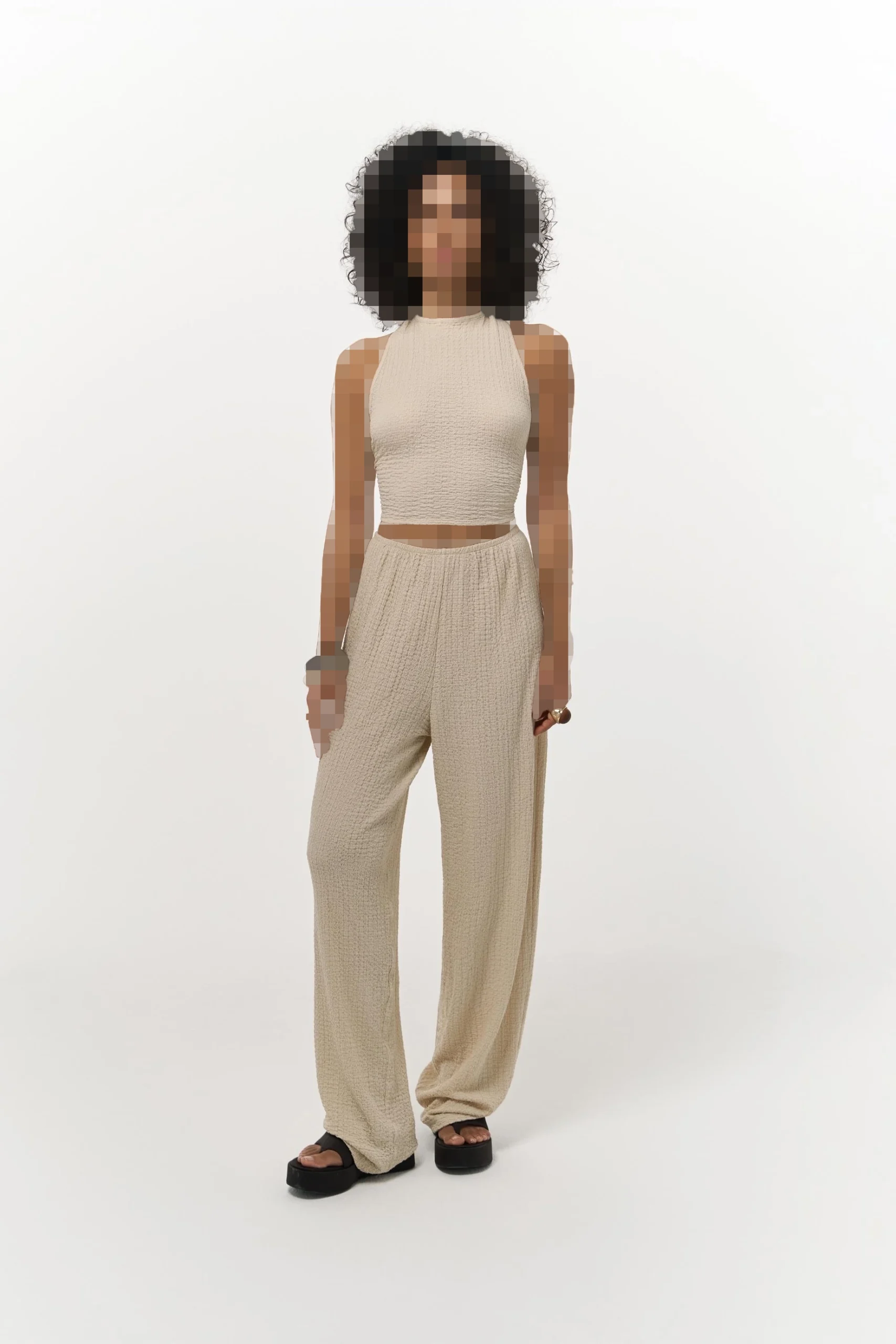 ayshe-baglamali-bej-crop-pantolon-taki-24-979 ست شلوار کراپ بژ گره خورده آیشه