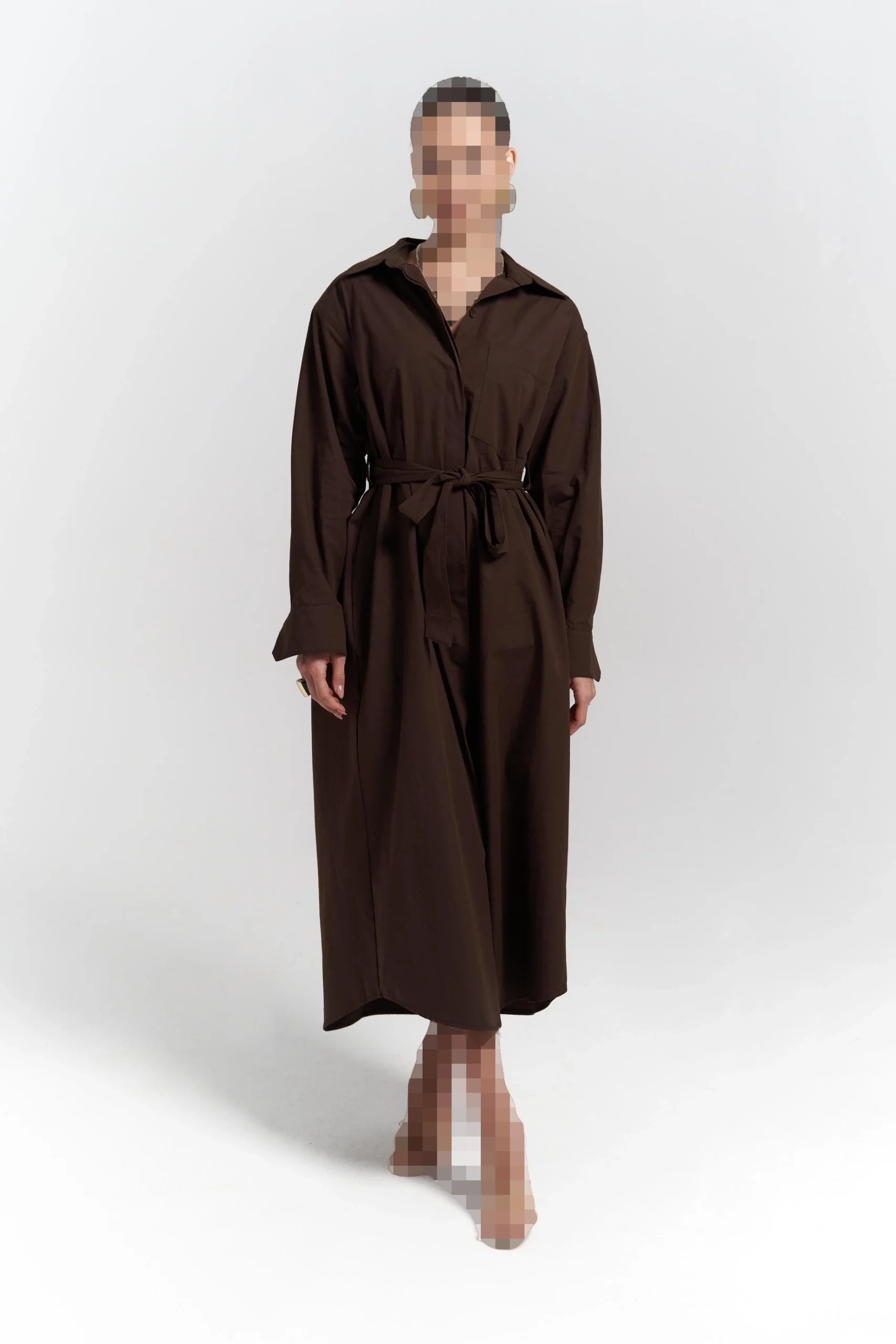 ترنچ کت رنگ قهوه ای بلسای ترنچ کت رنگ قهوه ای بلسای