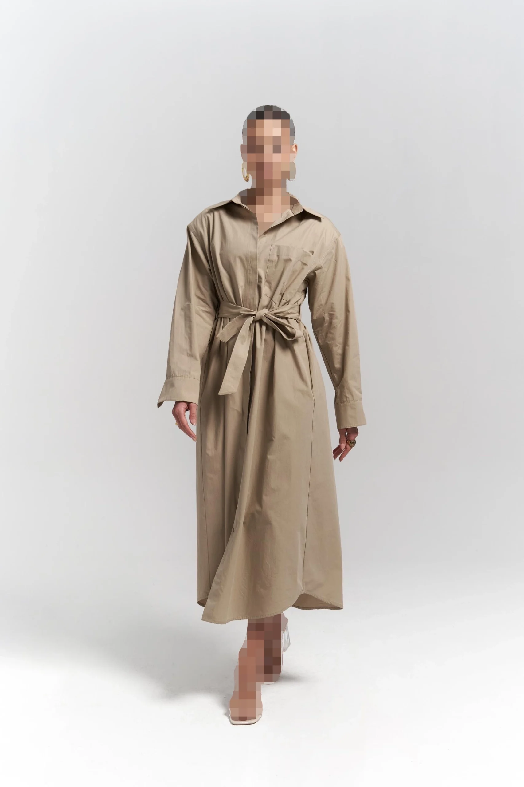 ترنچ کت رنگ سنگی بلسای ترنچ کت رنگ سنگی بلسای