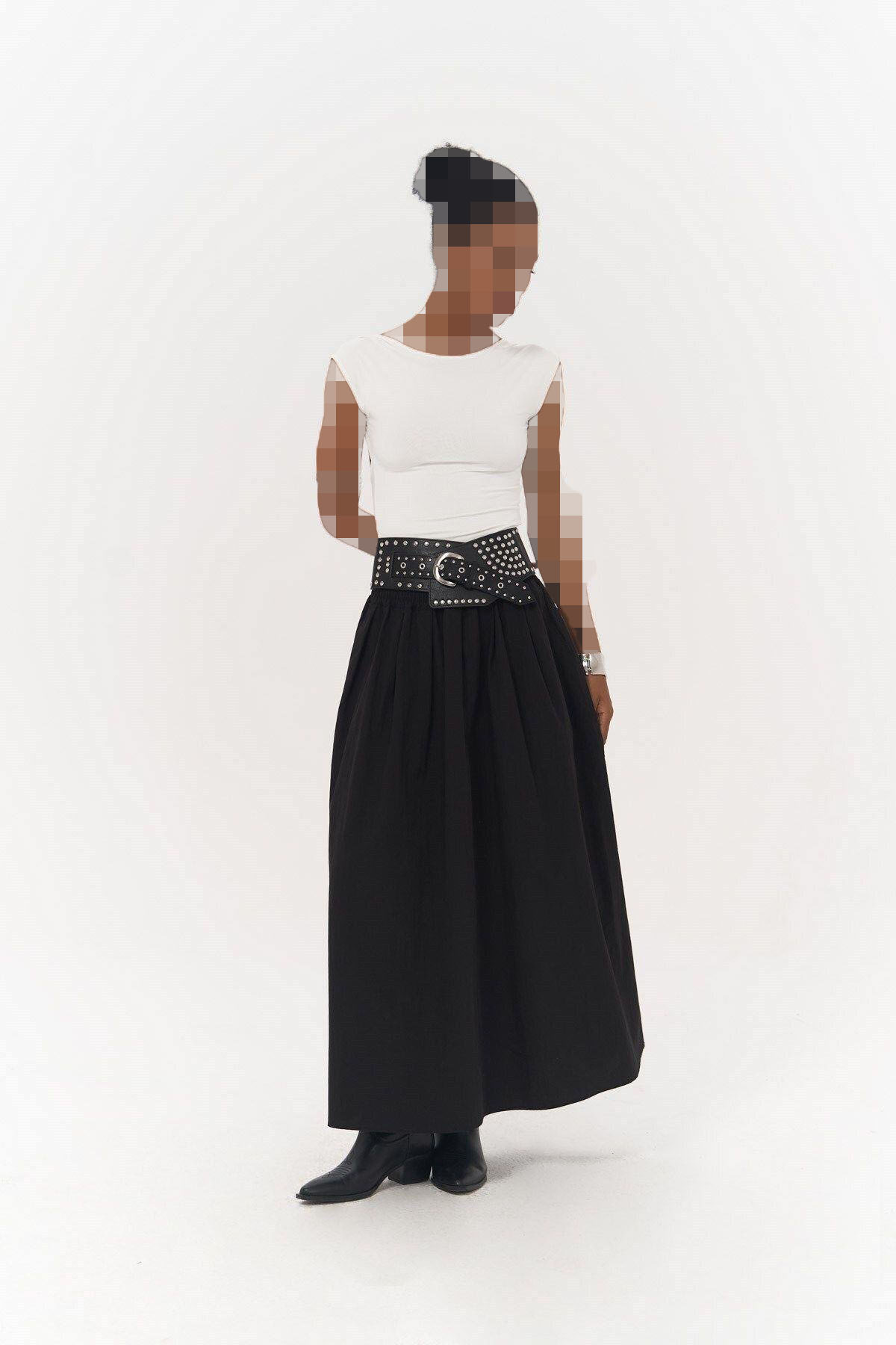 دامن چتری مشکی عاجی دامن چتری مشکی عاجی