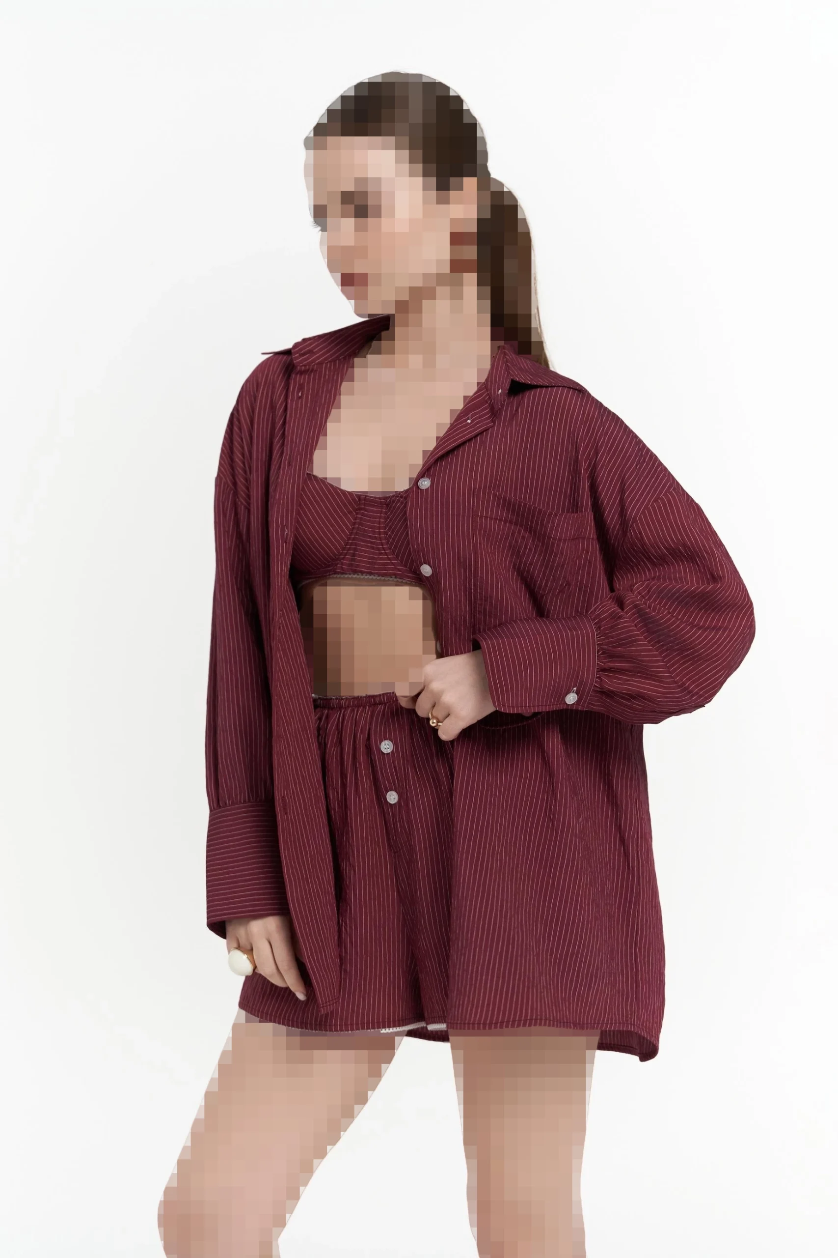 ست سه تکه زرشکی لدا ست سه تکه زرشکی لدا