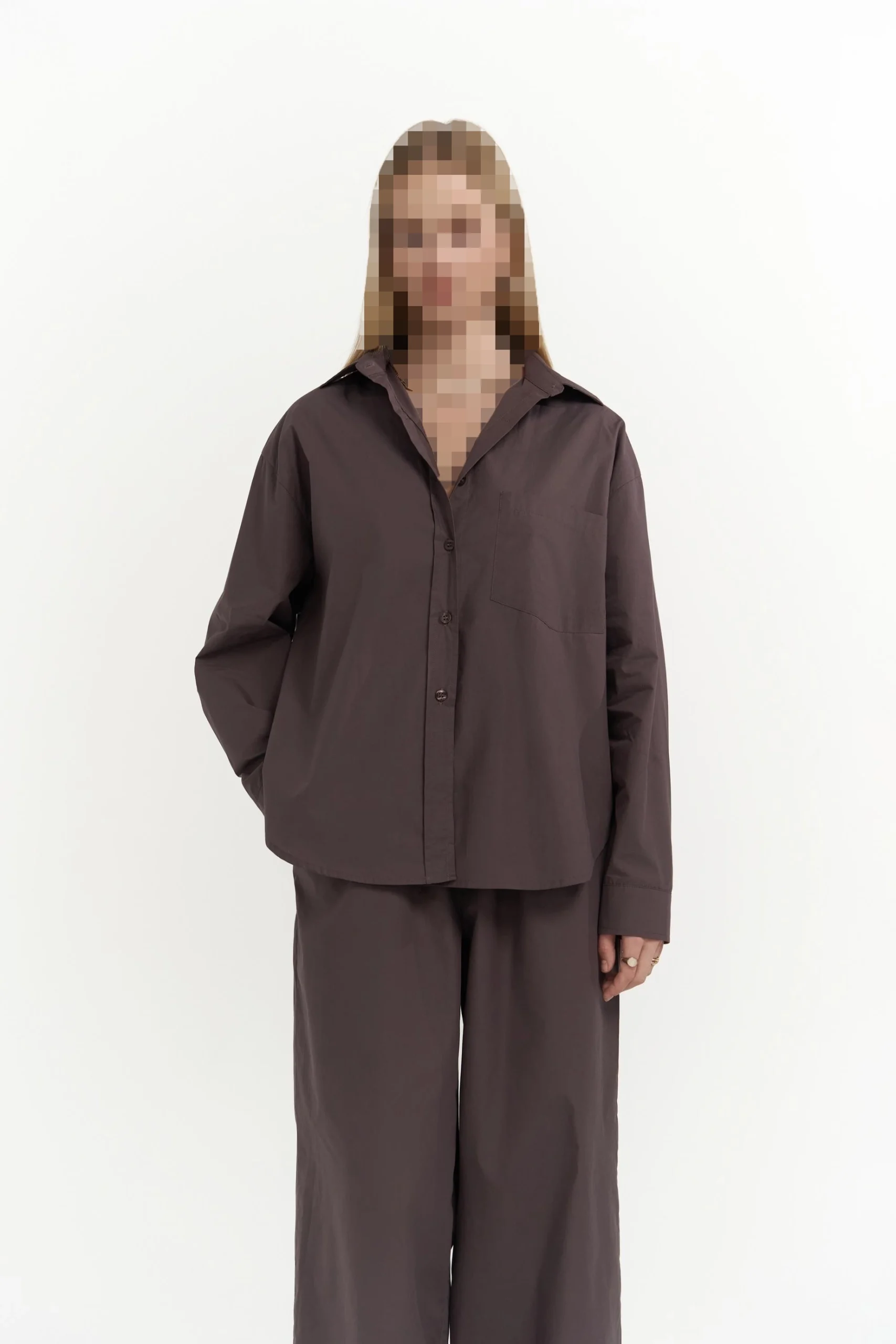 ست شلوار پیراهن قهوه ای تیره میرابلا ست شلوار پیراهن قهوه ای تیره میرابلا