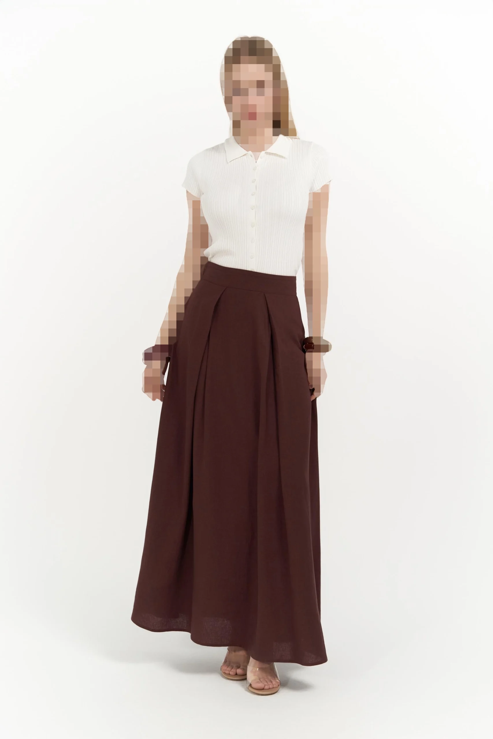 دامن زرشکی پلیسهدار مومباسا دامن زرشکی پلیسهدار مومباسا