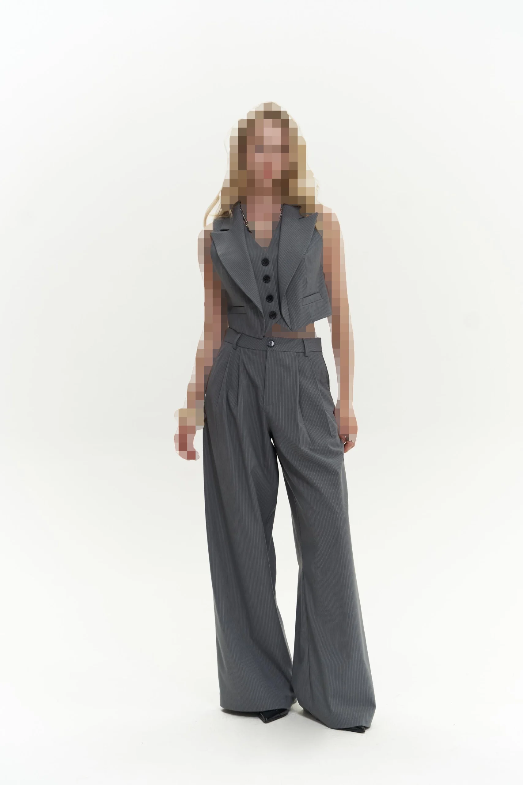 nancy-yelek-pantolon-fume-takim-fc5189 کت و شلوار دودی نانسی جلیقهای