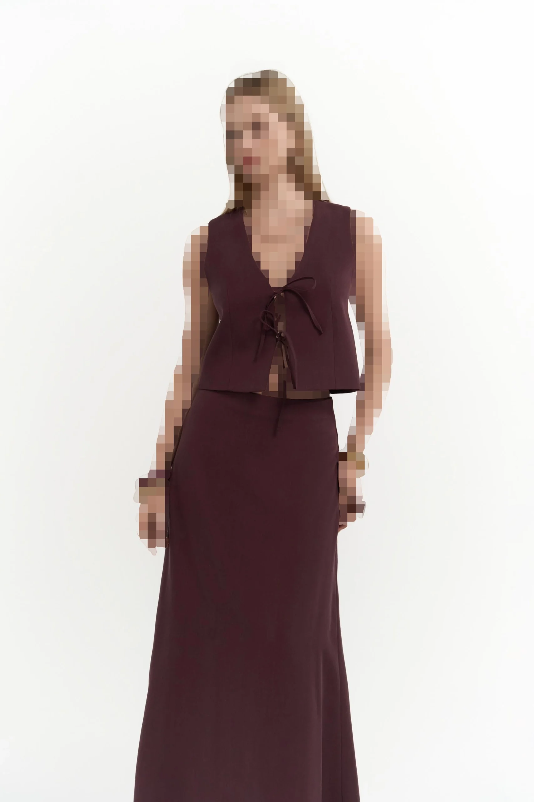 ست دامن جلیقهای زرشکی اورشا ست دامن جلیقهای زرشکی اورشا