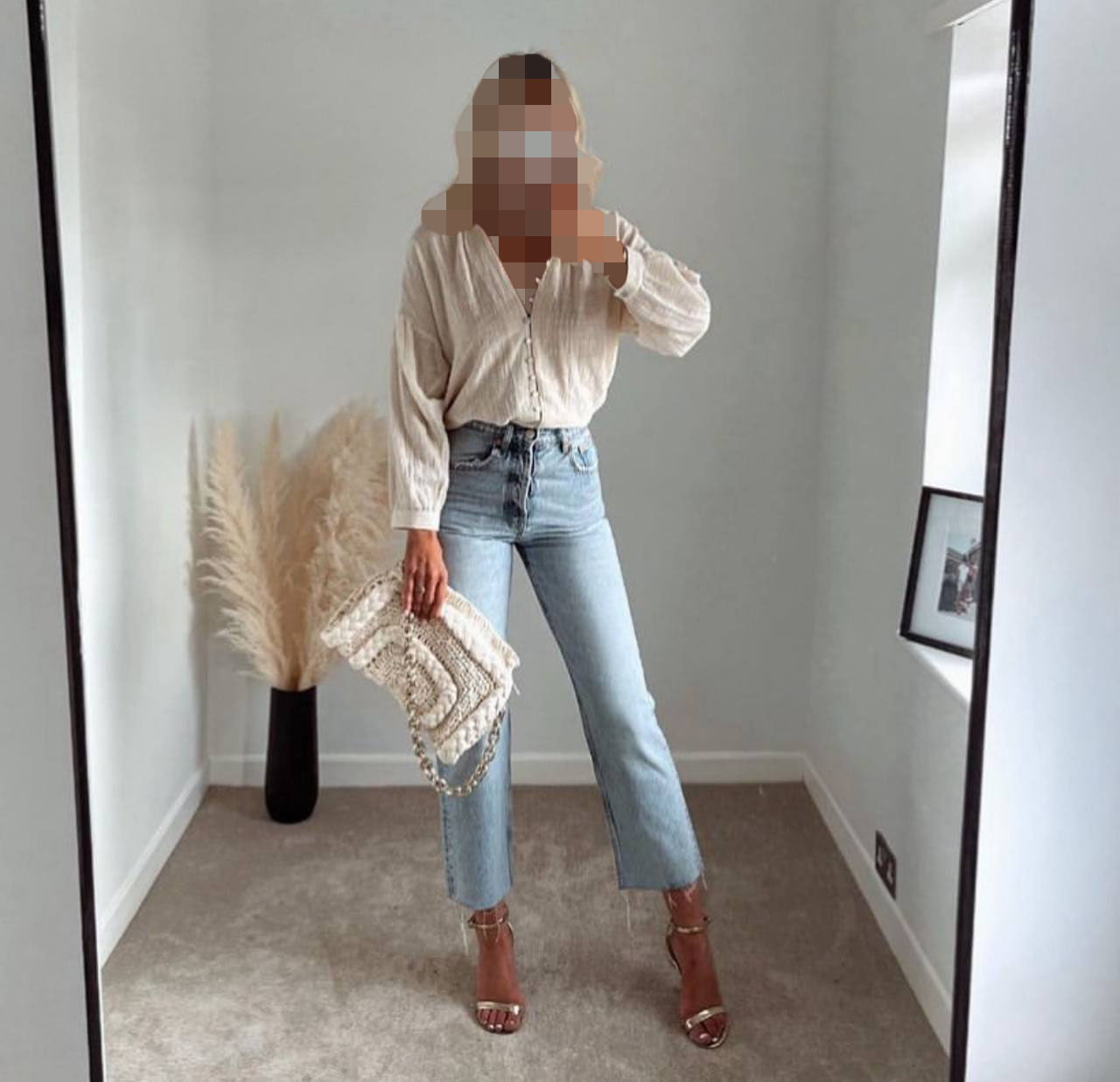 شلوار جین راسته آبی روشن شلوار جین راسته آبی روشن