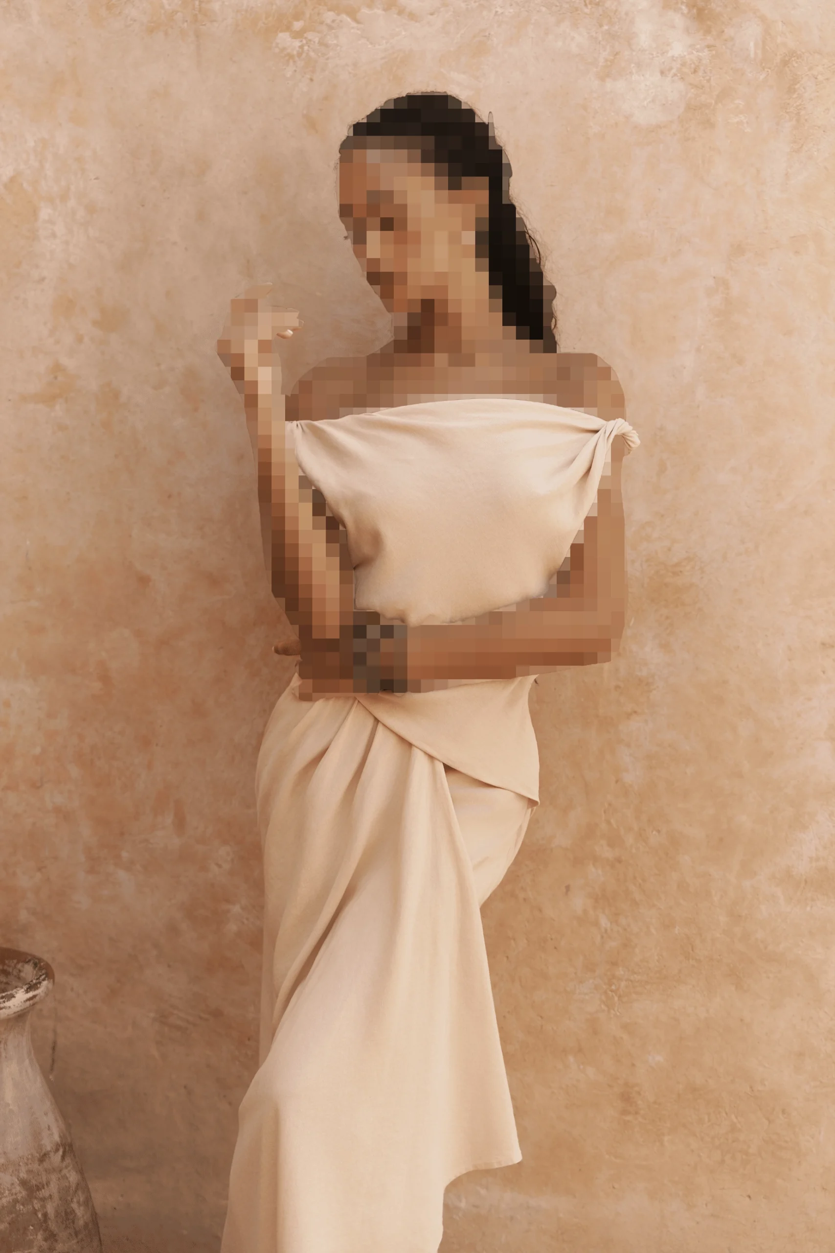 لباس لینن زرد بلند زیمبابوه لباس لینن زرد بلند زیمبابوه