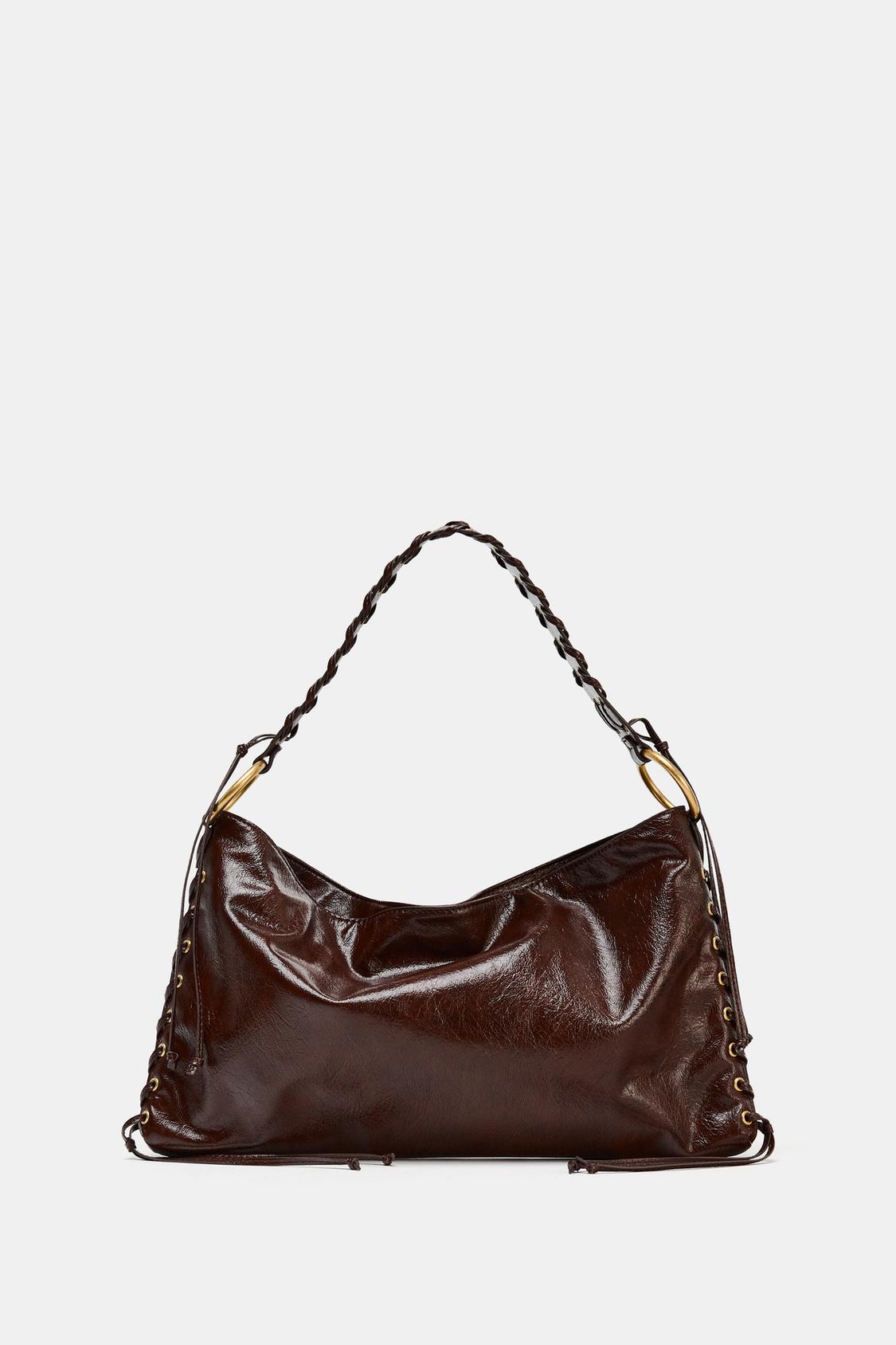 EYELET CHOCOLATE SHOULDER BAG EYELET CHOCOLATE SHOULDER BAG