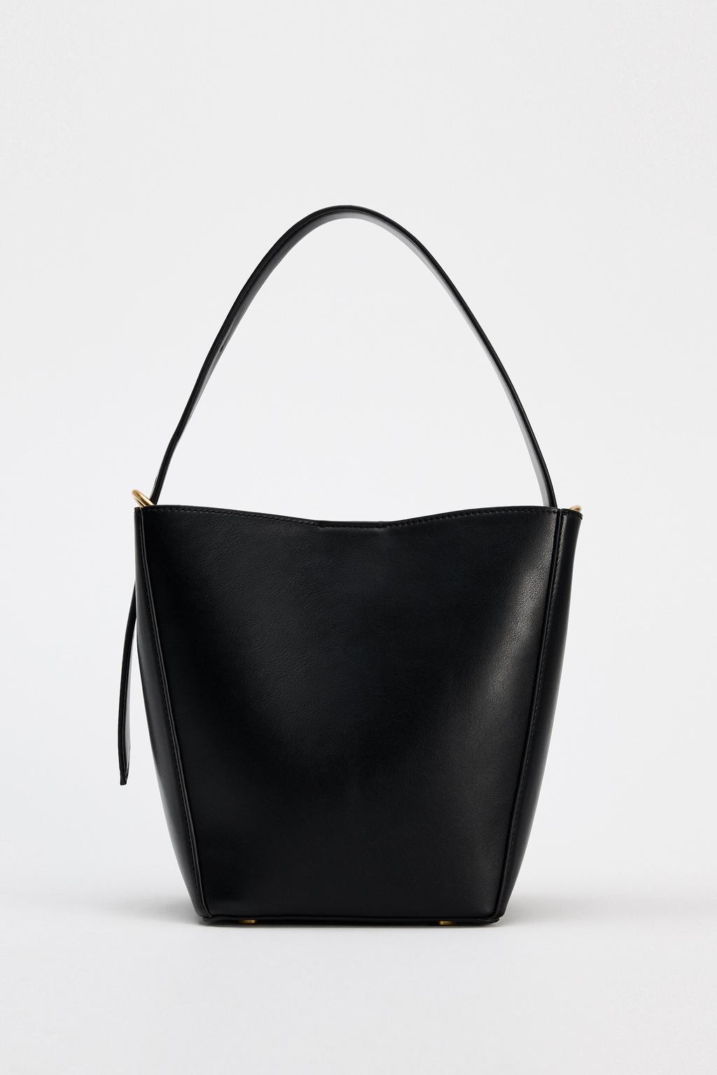 MINIMALIST BLACK BUCKET BAG MINIMALIST BLACK BUCKET BAG