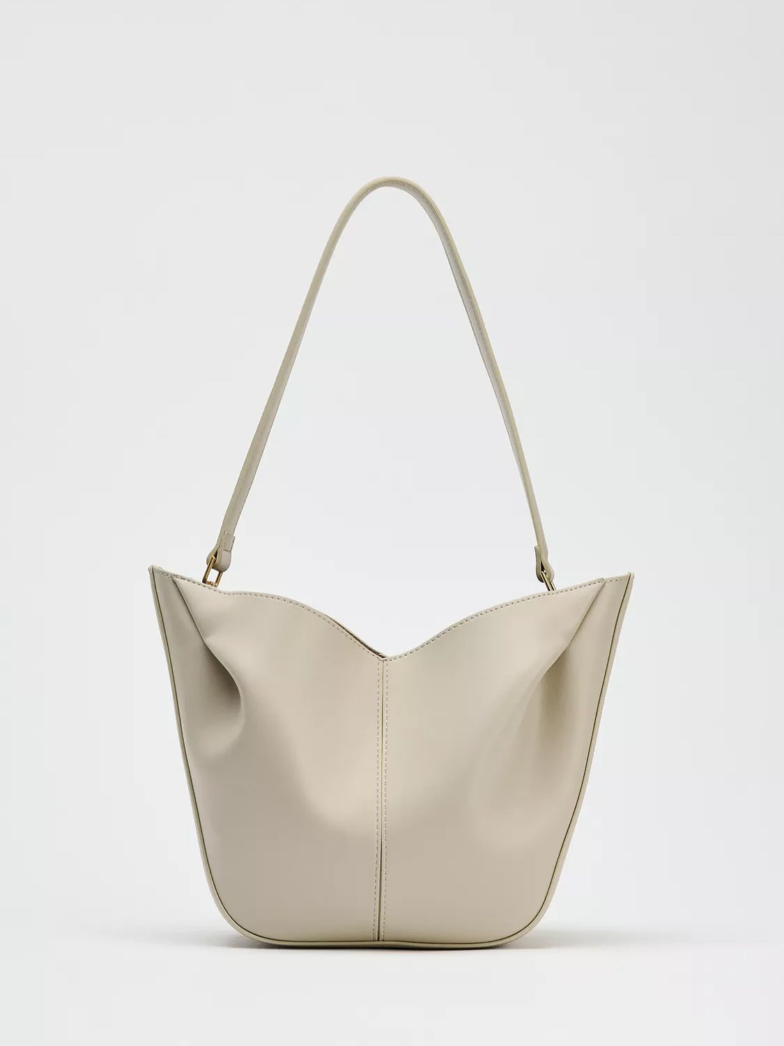 GATHERED WHITE TOTE BAG GATHERED WHITE TOTE BAG