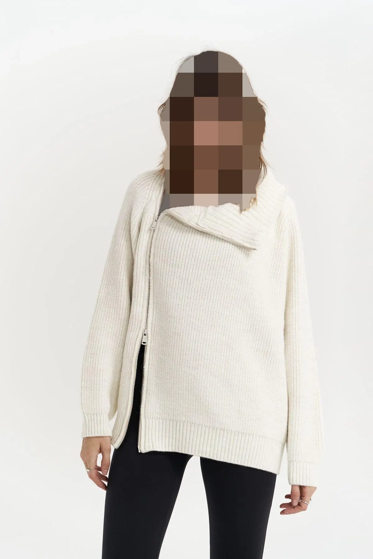 saphira-fermuar-detay-ekru-triko-kazak-58-cd8 بافت اکرو از سافیرا زیپ دار