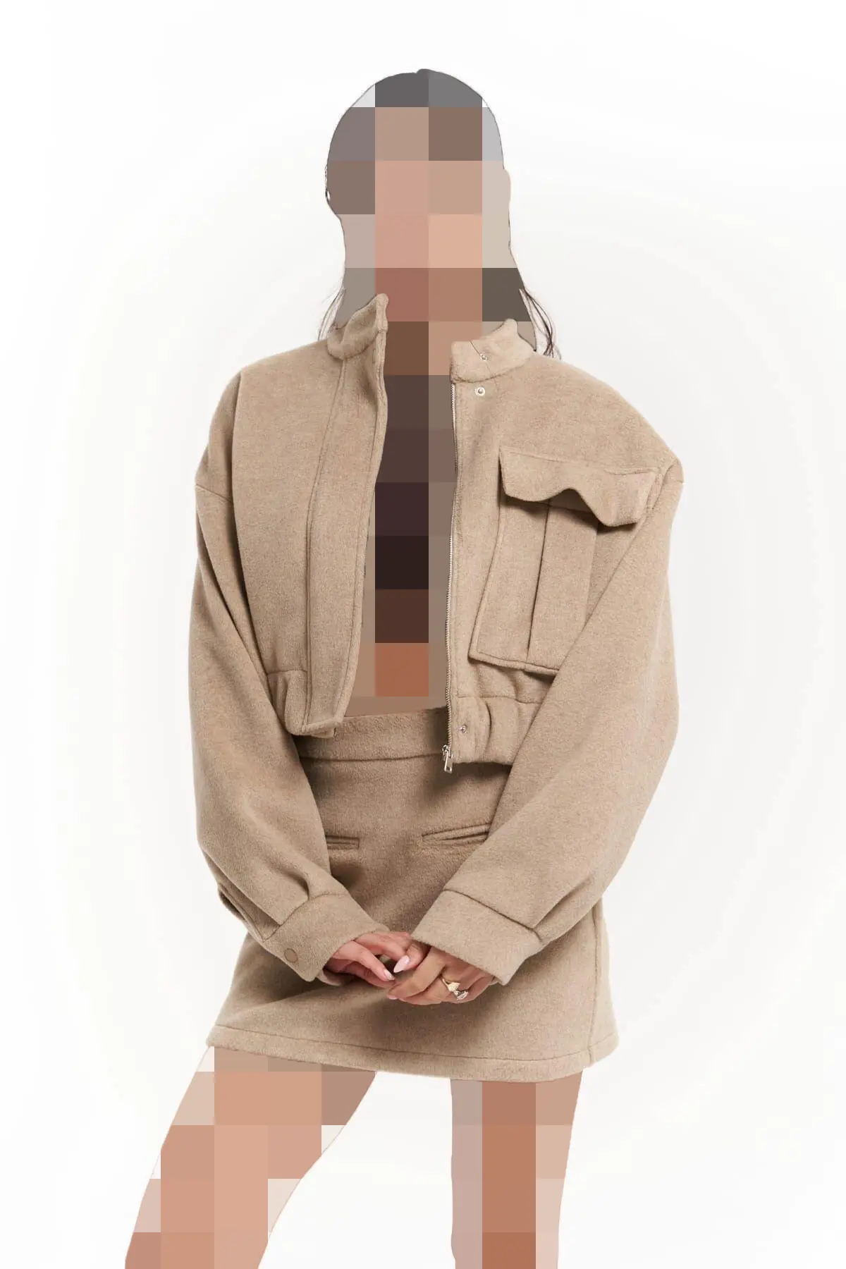 ست دامن و کت قهوه ای Tenby ست دامن و کت کرم Tenby