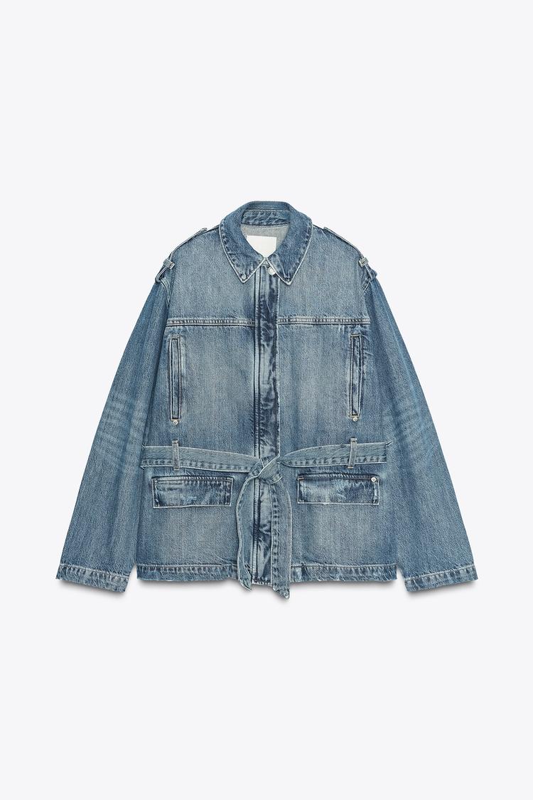 TRF LONG DENIM JACKET TRF LONG DENIM JACKET