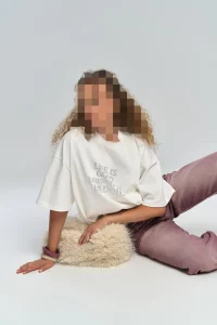 تی شرت فری سایز سفید Baddie