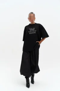 تی شرت فری سایز مشکی Baddie